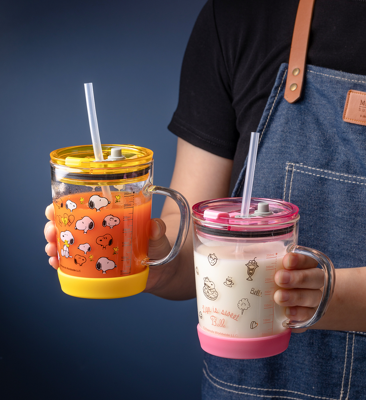 电商产品摄影 夏日儿童款可爱大容量塑料水壶