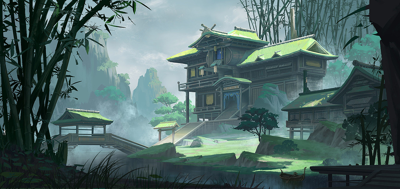 竹林阁楼（图ZMzIyODc0ODMy） - 概念设定 - 站酷设计师凉白开kkk原创素材 - 站酷ZCOOL