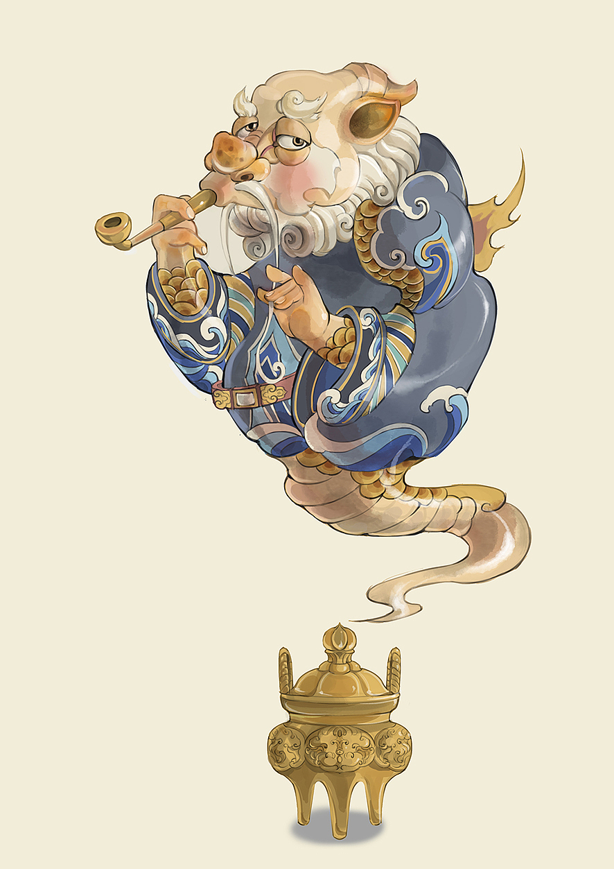 【龙生九子】系列插画及衍生品（图ZMTQ1MjA4NDUy） - 商业插画 - 站酷设计师寒江雪的插画原创素材 - 站酷ZCOOL