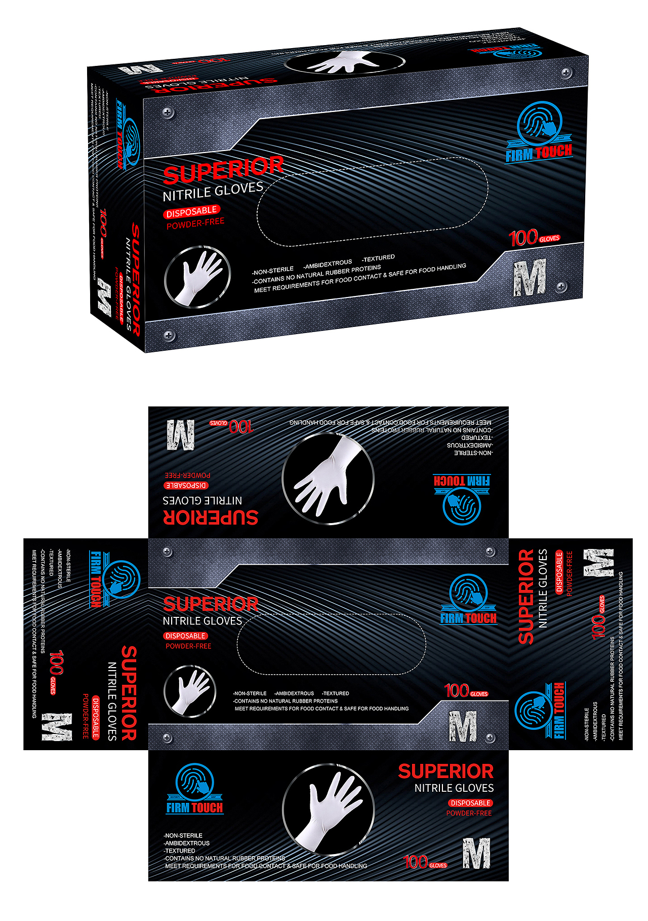 外贸一次性手套包装设计