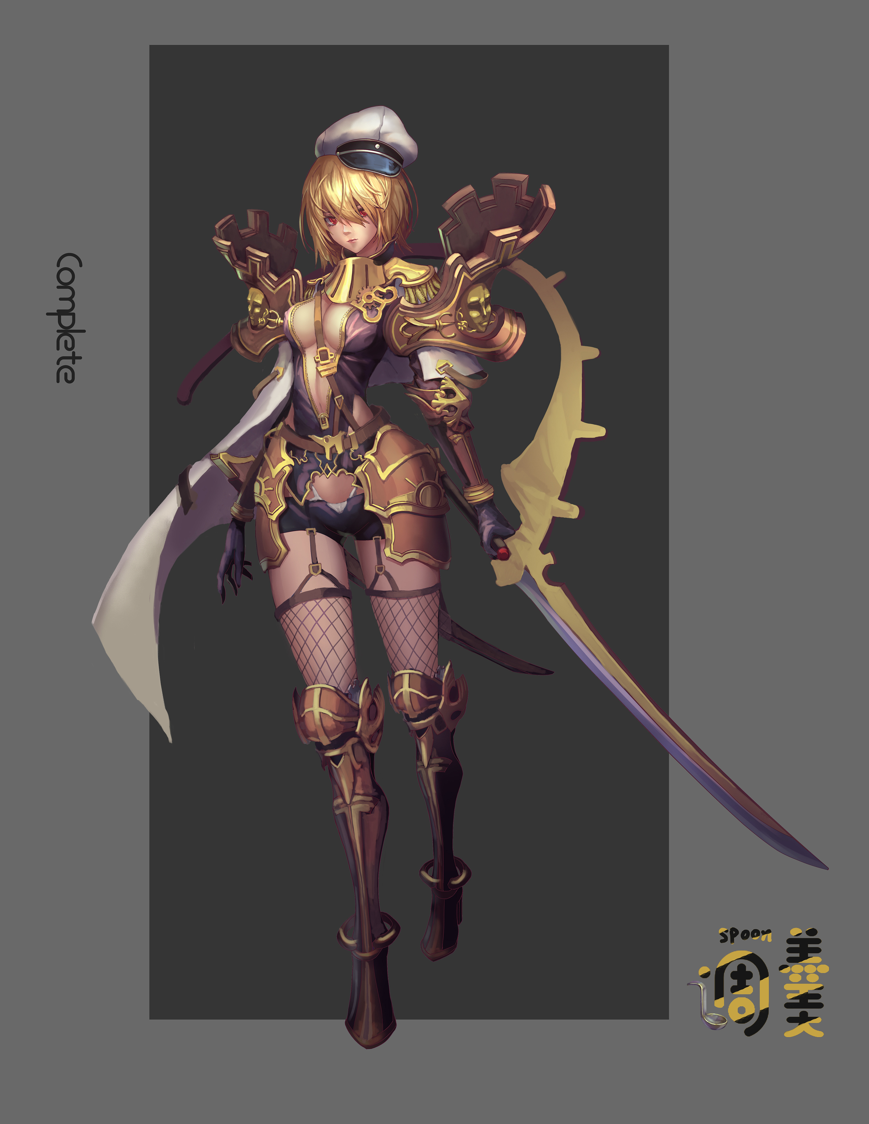 蒸汽朋克为背景的女军官|插画|游戏原画|调羹v3 - 原创作品 - 站酷