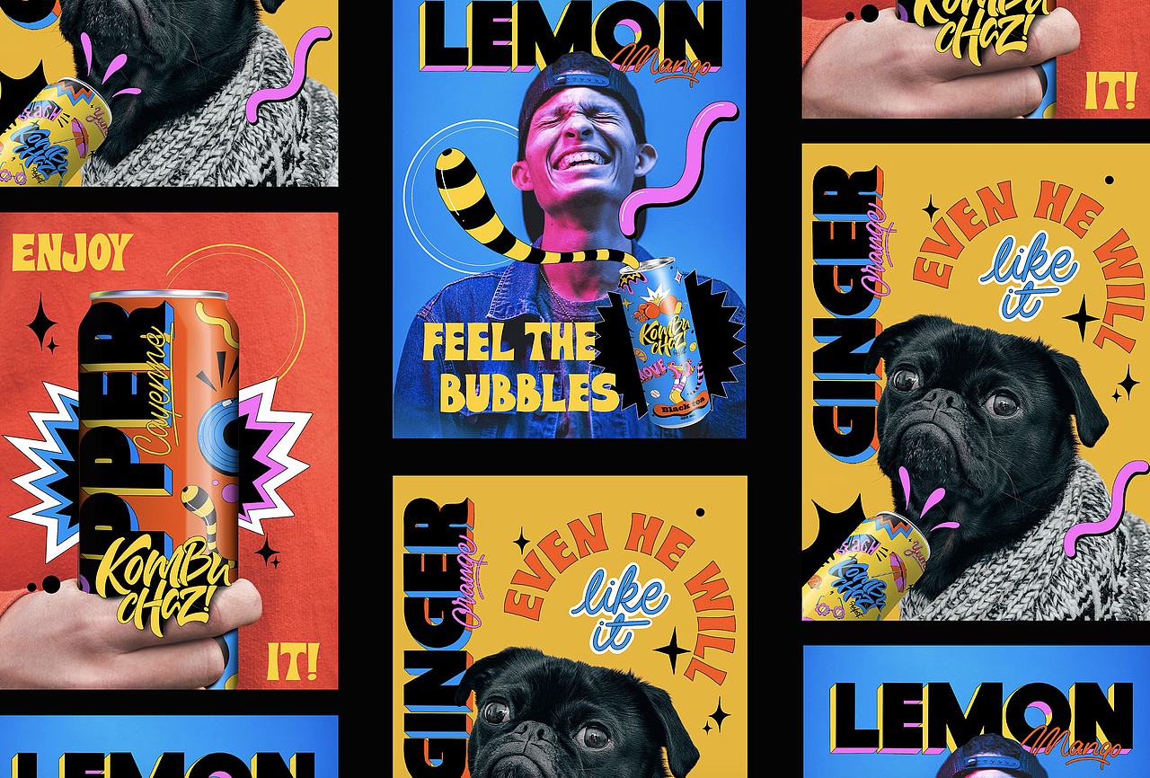 Label+posters+stickers design