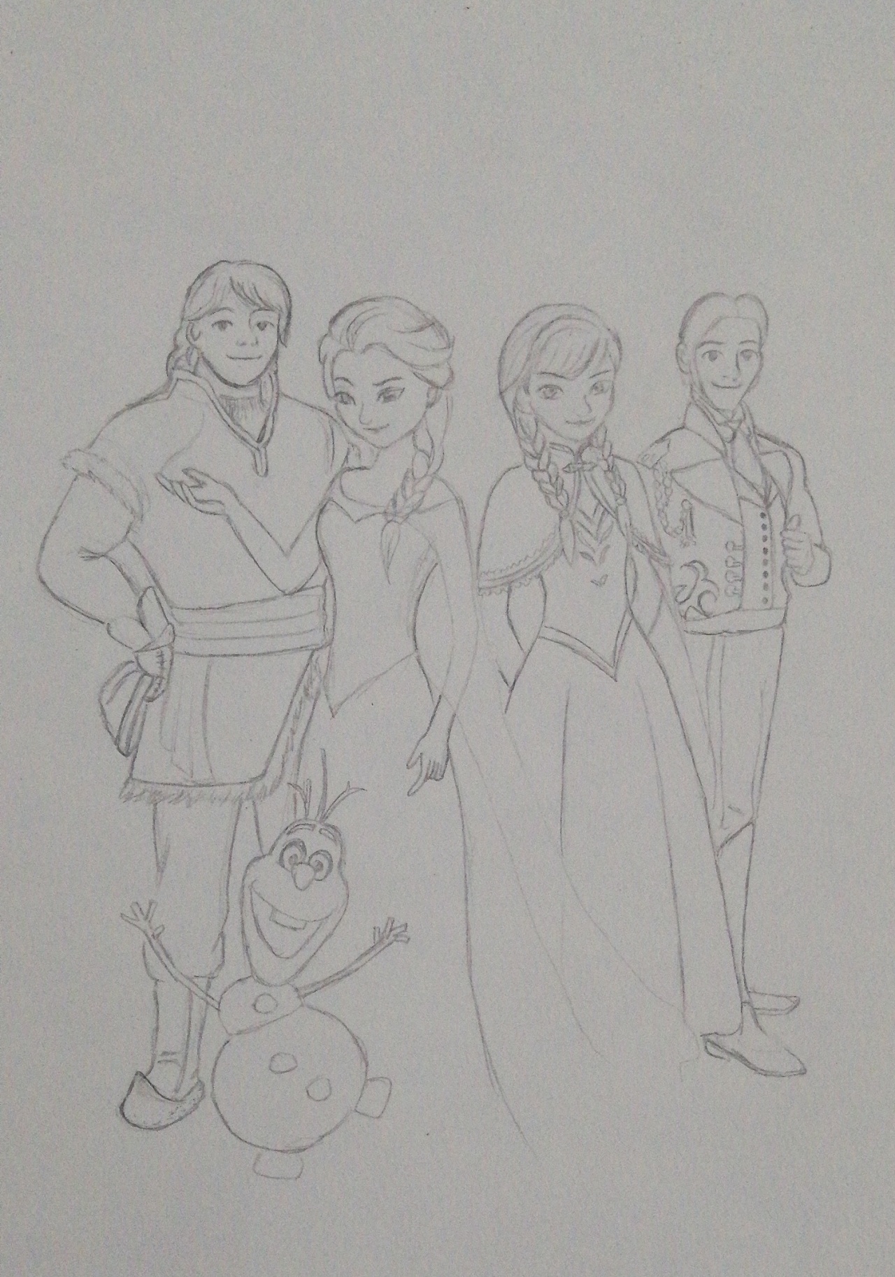 冰雪奇缘临摹18.7.27.