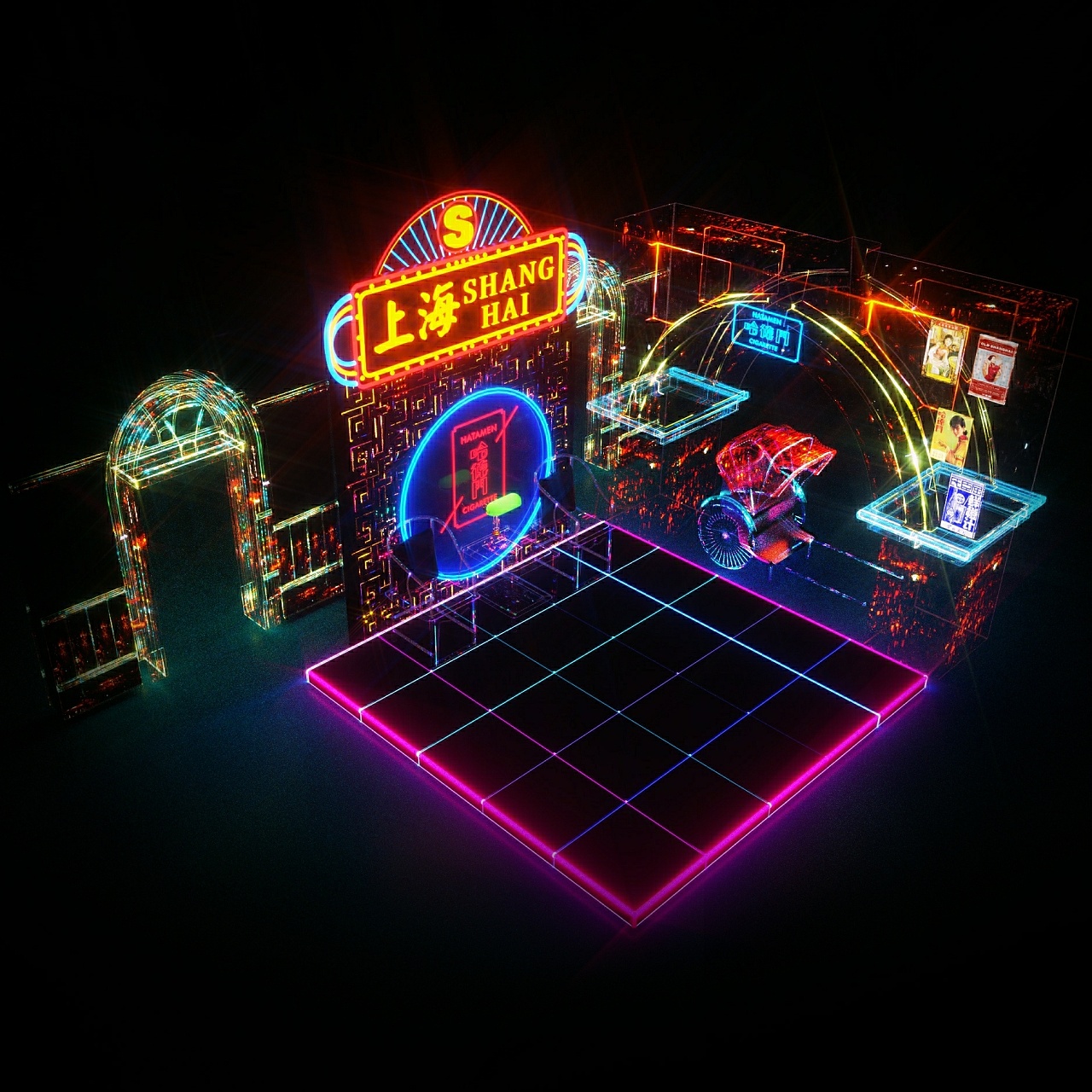 民国disco|三维|场景|庶古_原创作品-站酷zcool