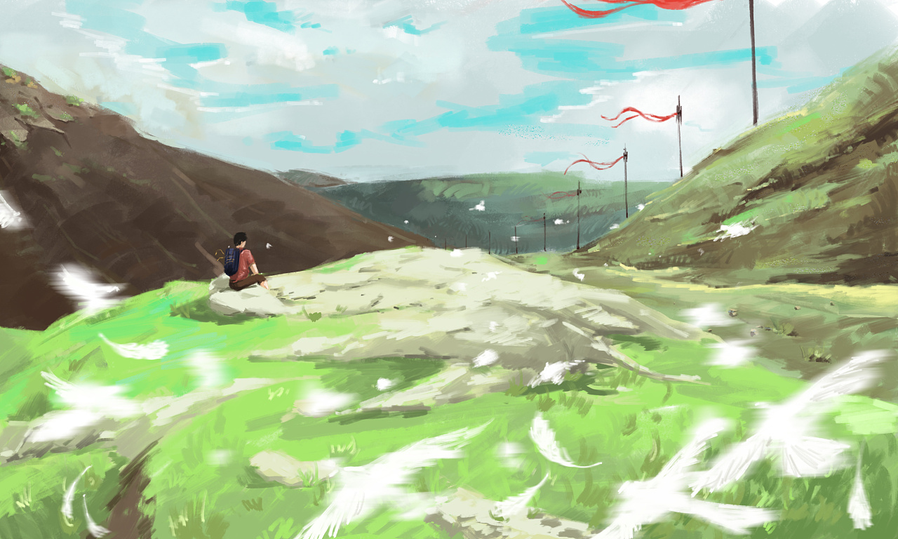 原野|插画|创作习作|牛奶味布丁 - 原创作品 - 站酷 (zcool)