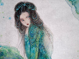 妖歌得绫罗，不易青裙女。