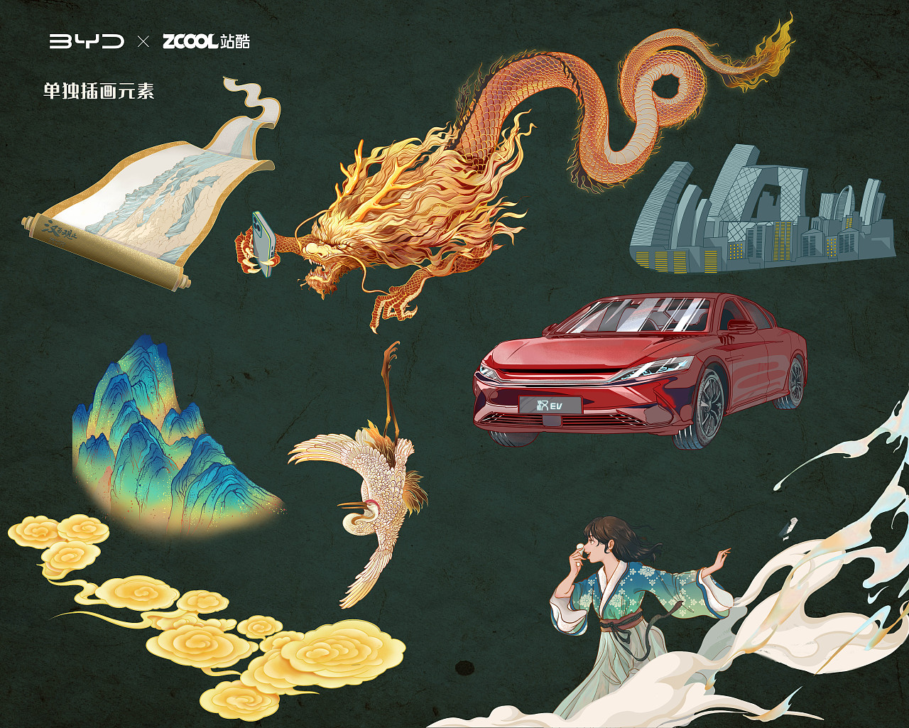 王者之势 龙腾虎跃 x 于和熊掌（图ZMjkwMTk0NzA4） - 图案 - 站酷设计师于和熊掌原创素材 - 站酷ZCOOL