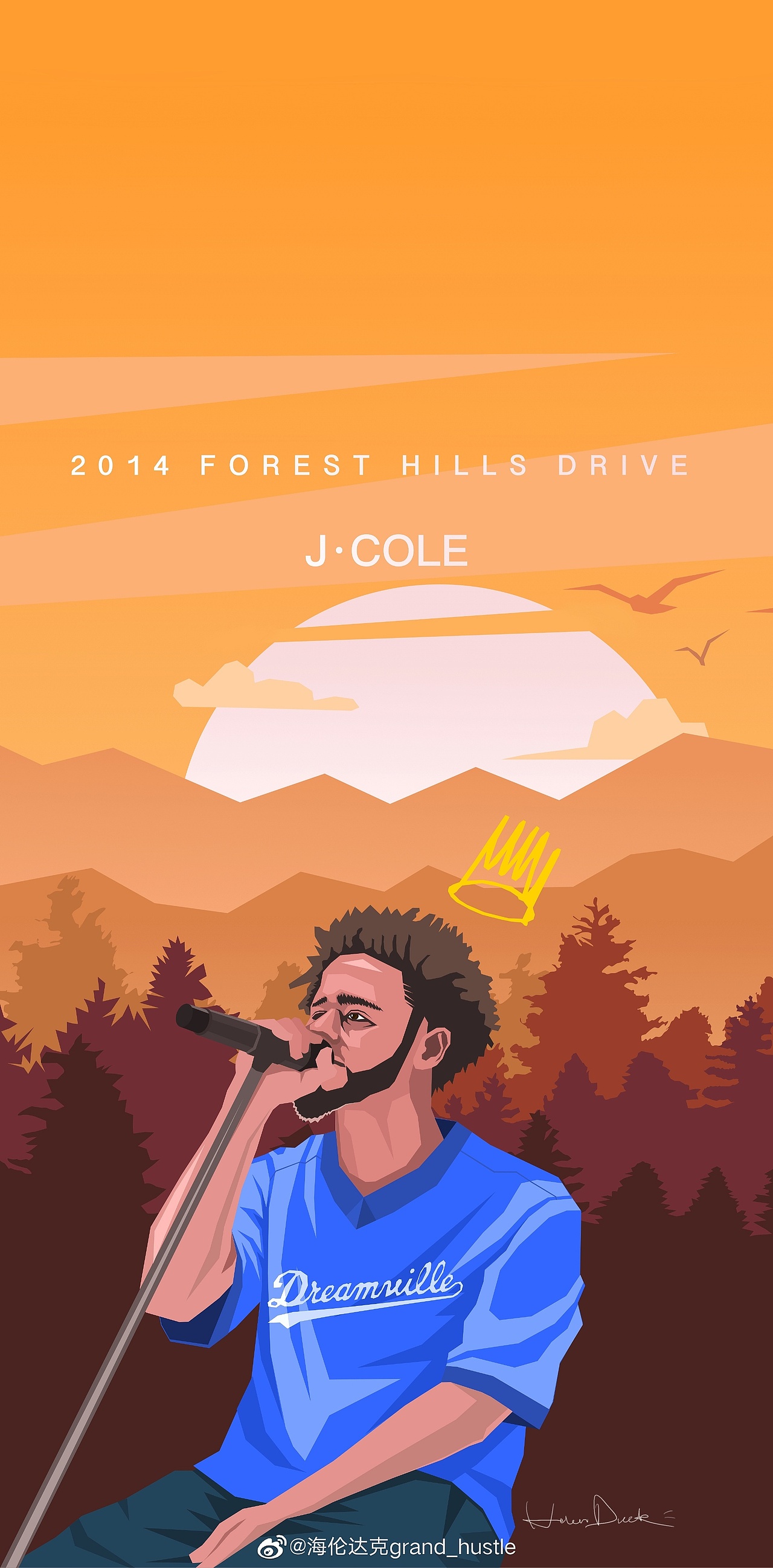 J.Cole，矢量插画