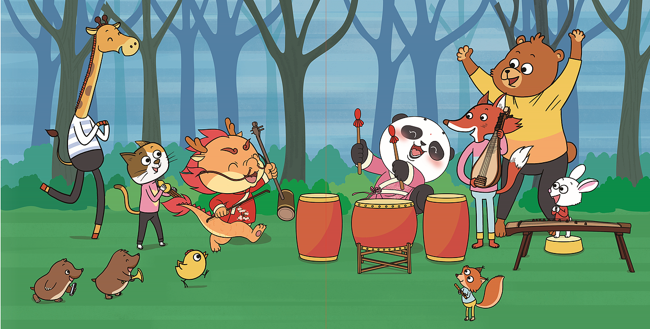 进两年的一些儿童插画(已出版)