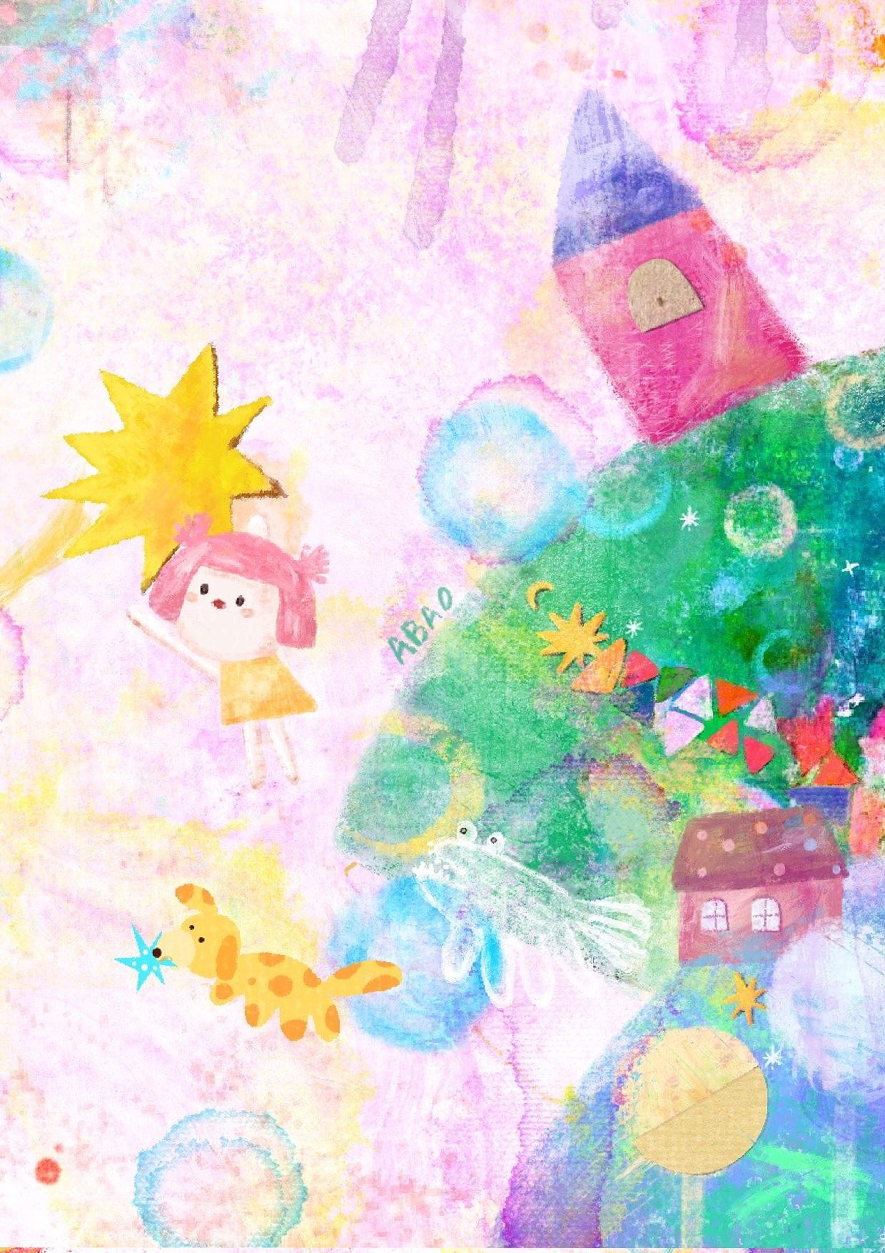 ipad绘画/接好运（图ZMzE3NzMzOTAw） - 儿童插画 - 站酷设计师叫我包包原创素材 - 站酷ZCOOL