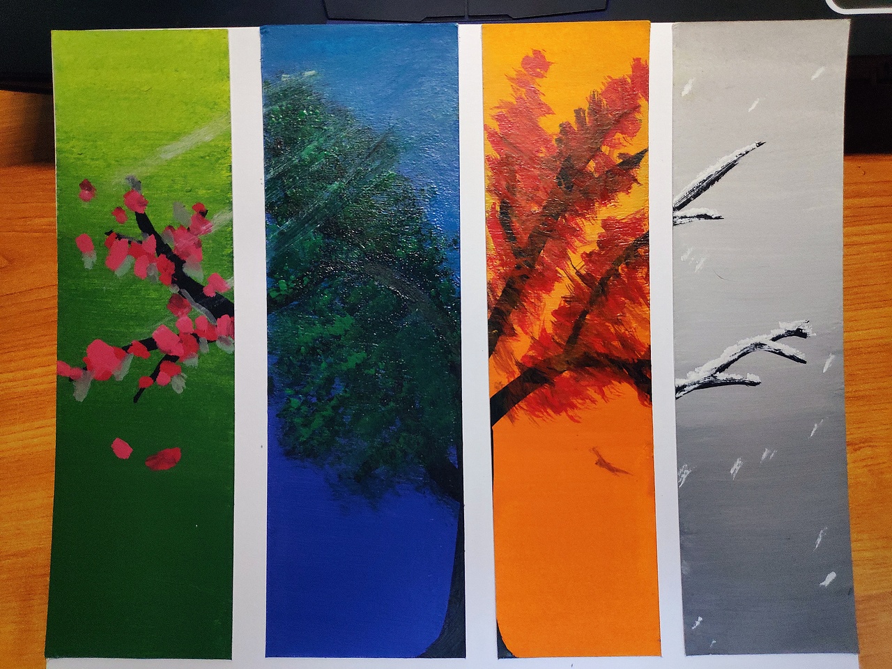 春夏秋冬|纯艺术|绘画|门神斧爷_临摹作品-站酷zcool