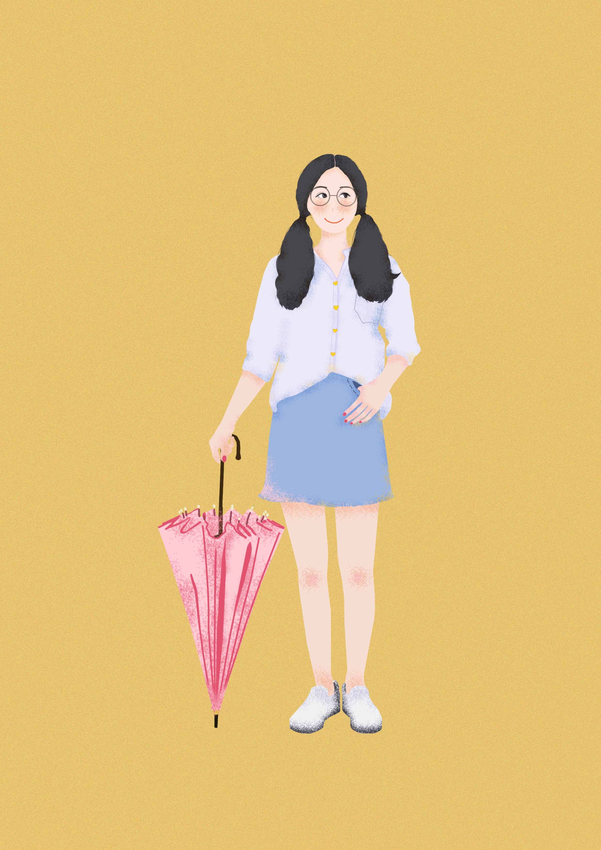 夏日-女孩|插画|涂鸦/潮流|c漫漫 - 原创作品 - 站酷 (zcool)