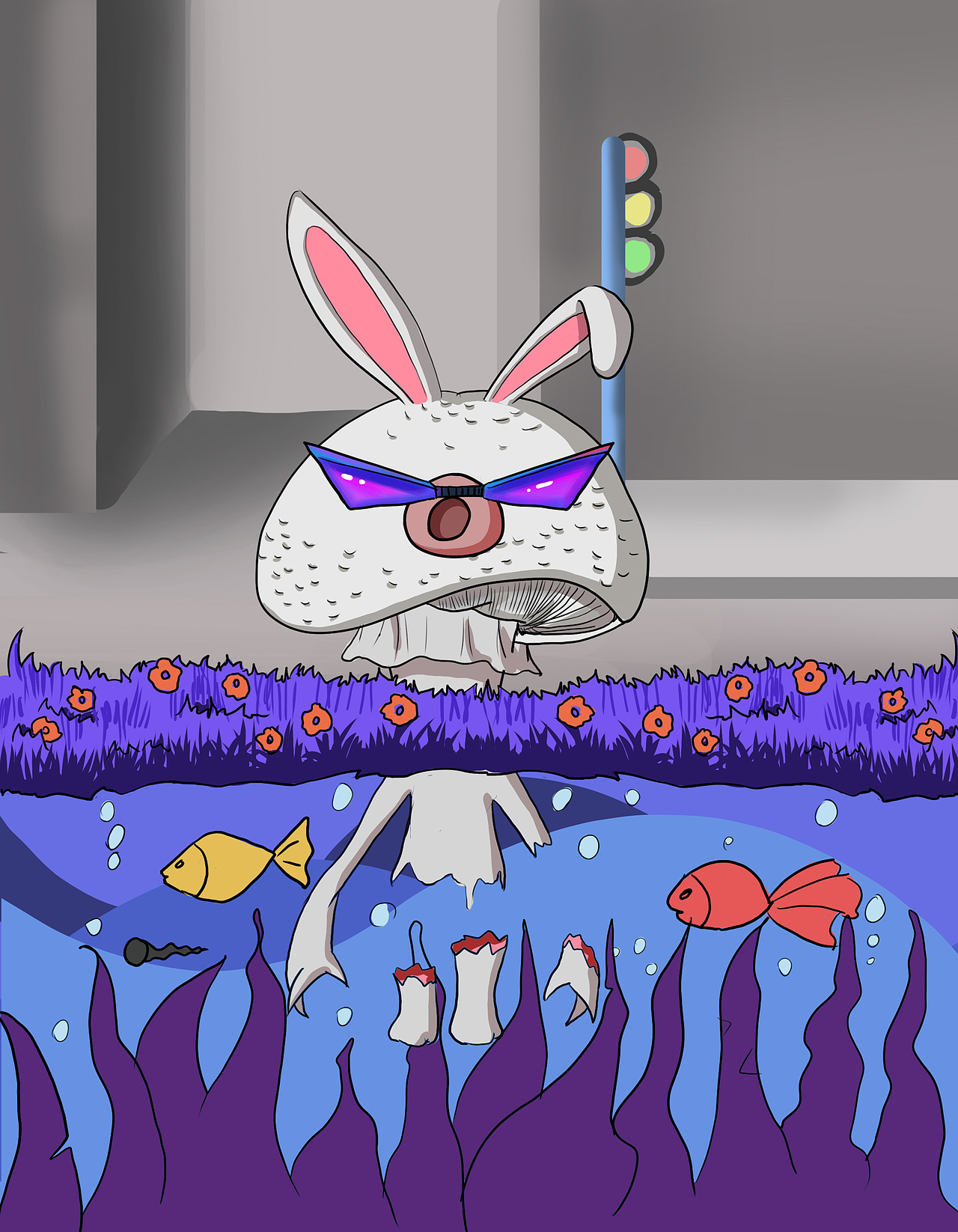 红伞伞nft（图ZMjk5MDAzMTgw） - 概念设定 - 站酷设计师雪仔仔哒原创素材 - 站酷ZCOOL