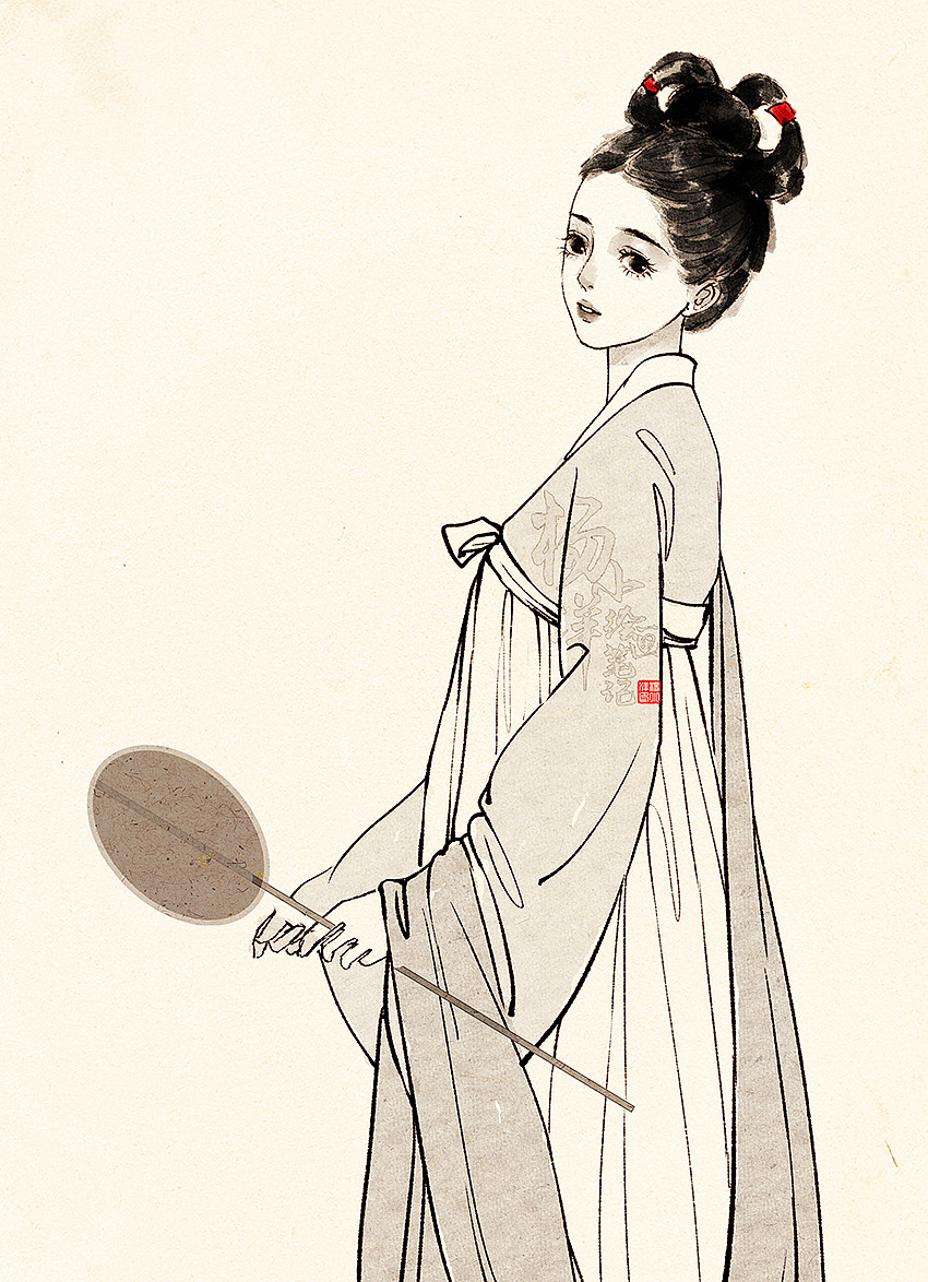 速涂|国风人物造型练习|插画|创作习作|杨小洋插画 - 原创作品 - 站酷