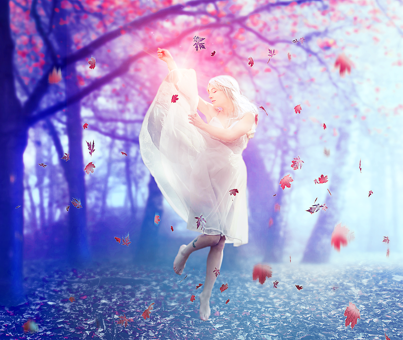 唯美梦幻的花中仙子