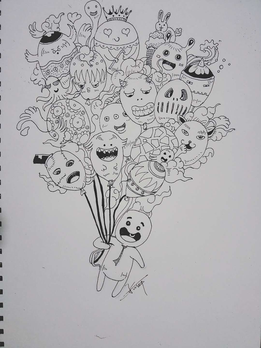 临摹Kerby Rosanes的一些涂鸦画（图ZMTA3NjQ0MDI0） - 艺术插画 - 站酷设计师等等dengdeng思原创素材 - 站酷ZCOOL