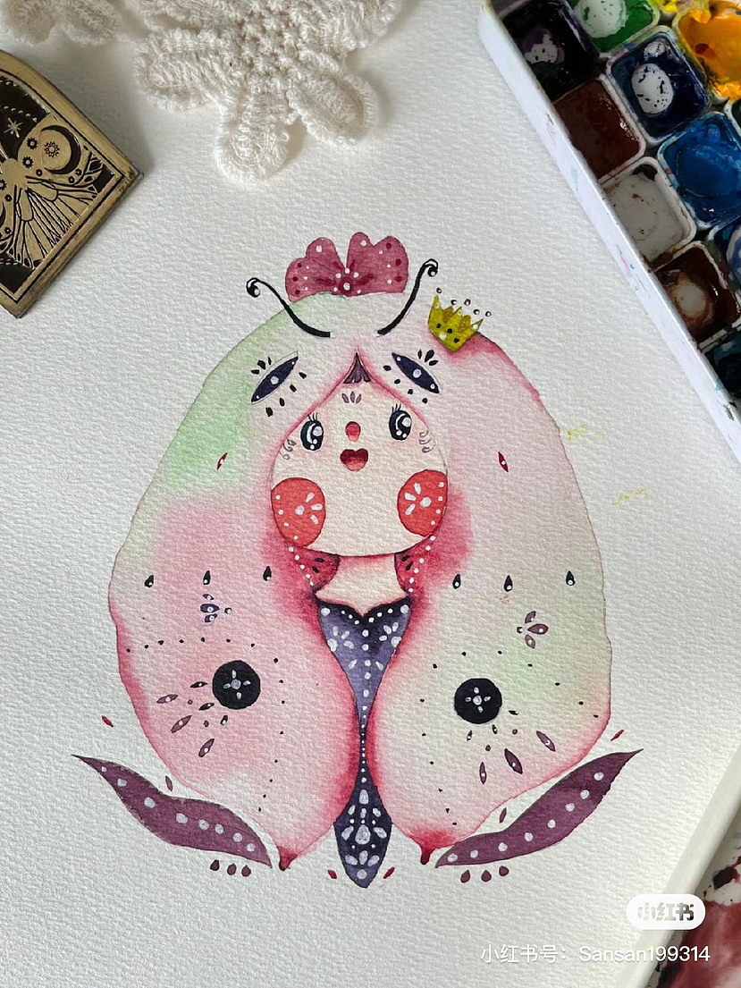 一组头像装饰画（图ZMzUwODMyODg0） - 艺术插画 - 站酷设计师三山shanshan原创素材 - 站酷ZCOOL