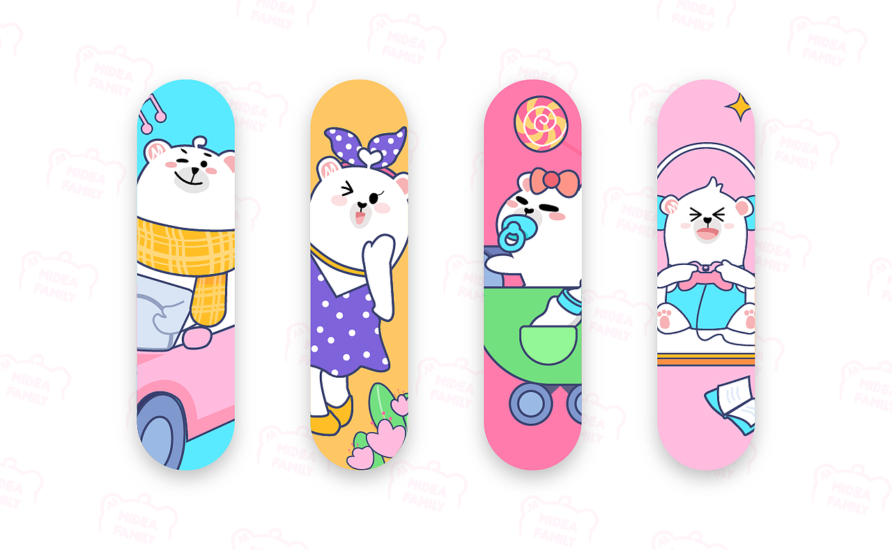 Midea Family 图案创意设计（图ZMTU2MjI4NzMy） - 商业插画 - 站酷设计师Misshappen原创素材 - 站酷ZCOOL