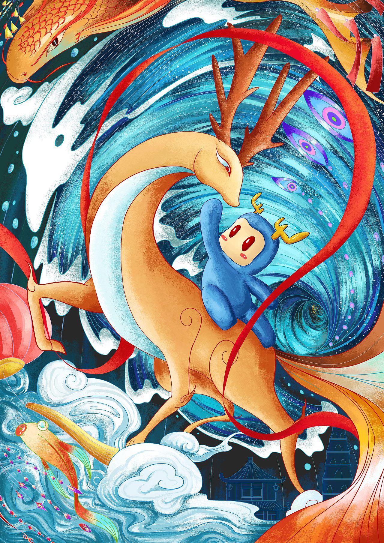 鹿UU的逃跑生涯（图ZMjI4MTA2ODgw） - 创作习作 - 站酷设计师雷二娃原创素材 - 站酷ZCOOL