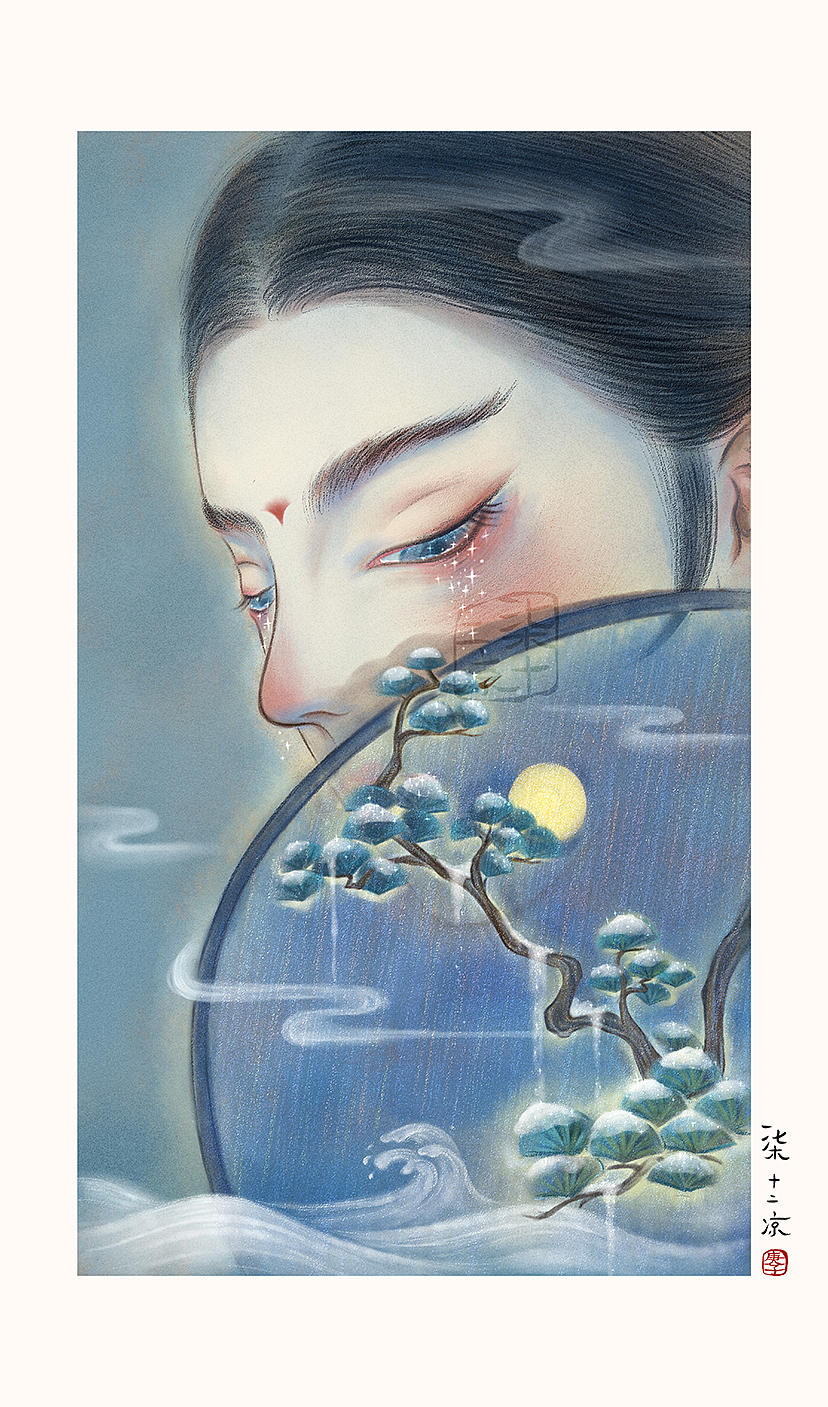 原创国风插画 《扇集》系列（图ZMjM4MzA1MzU2） - 商业插画 - 站酷设计师柒十二凉原创素材 - 站酷ZCOOL