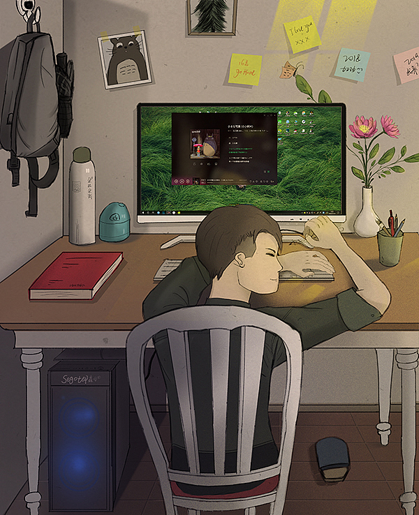 翻了老久之前的插画
睡了