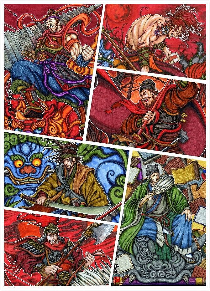 手绘.天罡地煞水浒传——智取生辰纲