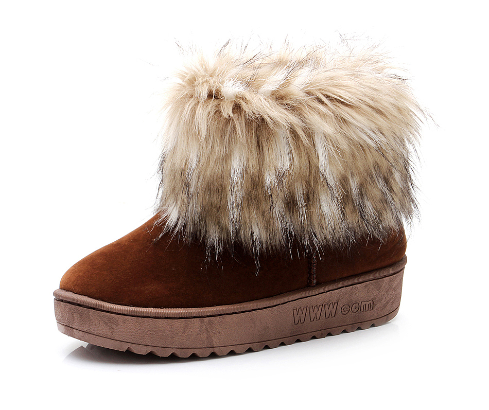 雪地靴学生棉鞋棉靴女靴店主实物拍摄靴子 毛毛靴中筒靴长筒靴实物拍摄 模特拍摄