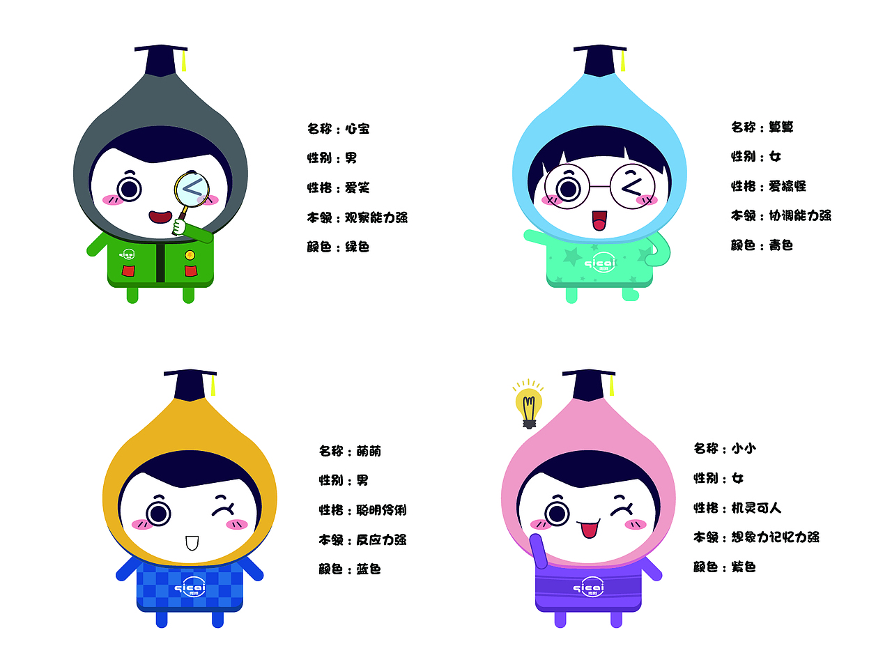 七彩family IP形象（图ZMjM0NzY0MDMy） - IP形象 - 站酷设计师GD菲儿原创素材 - 站酷ZCOOL