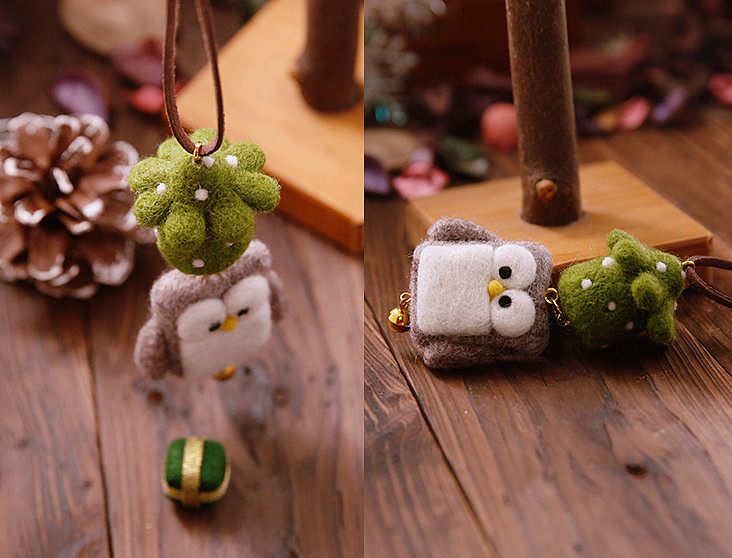 猫头鹰圣诞树羊毛毡 =3=