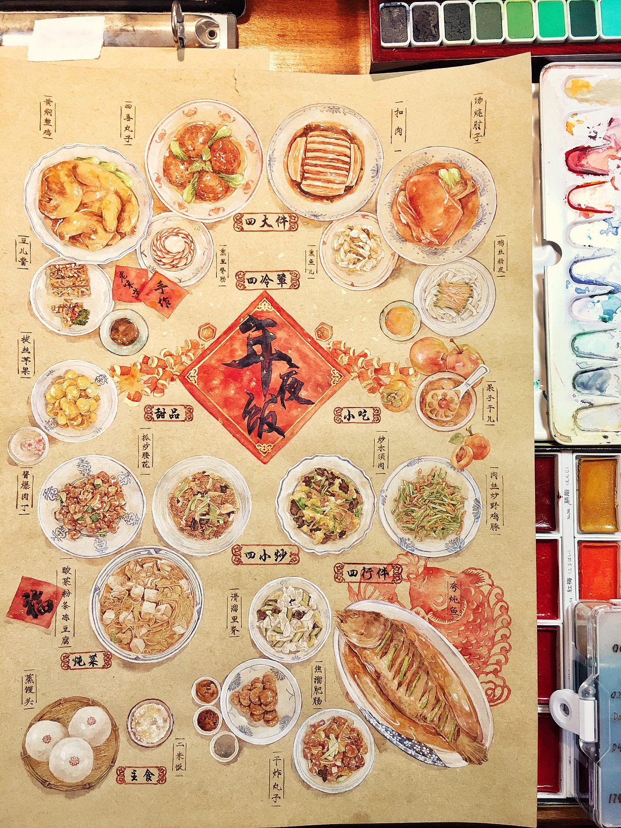 年夜饭——【花九件】