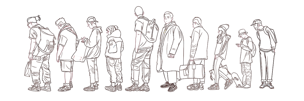 为什么我喝个奶茶要排三个小时？（图ZMTM3MzAzODE2） - 商业插画 - 站酷设计师阿Ben同学原创素材 - 站酷ZCOOL