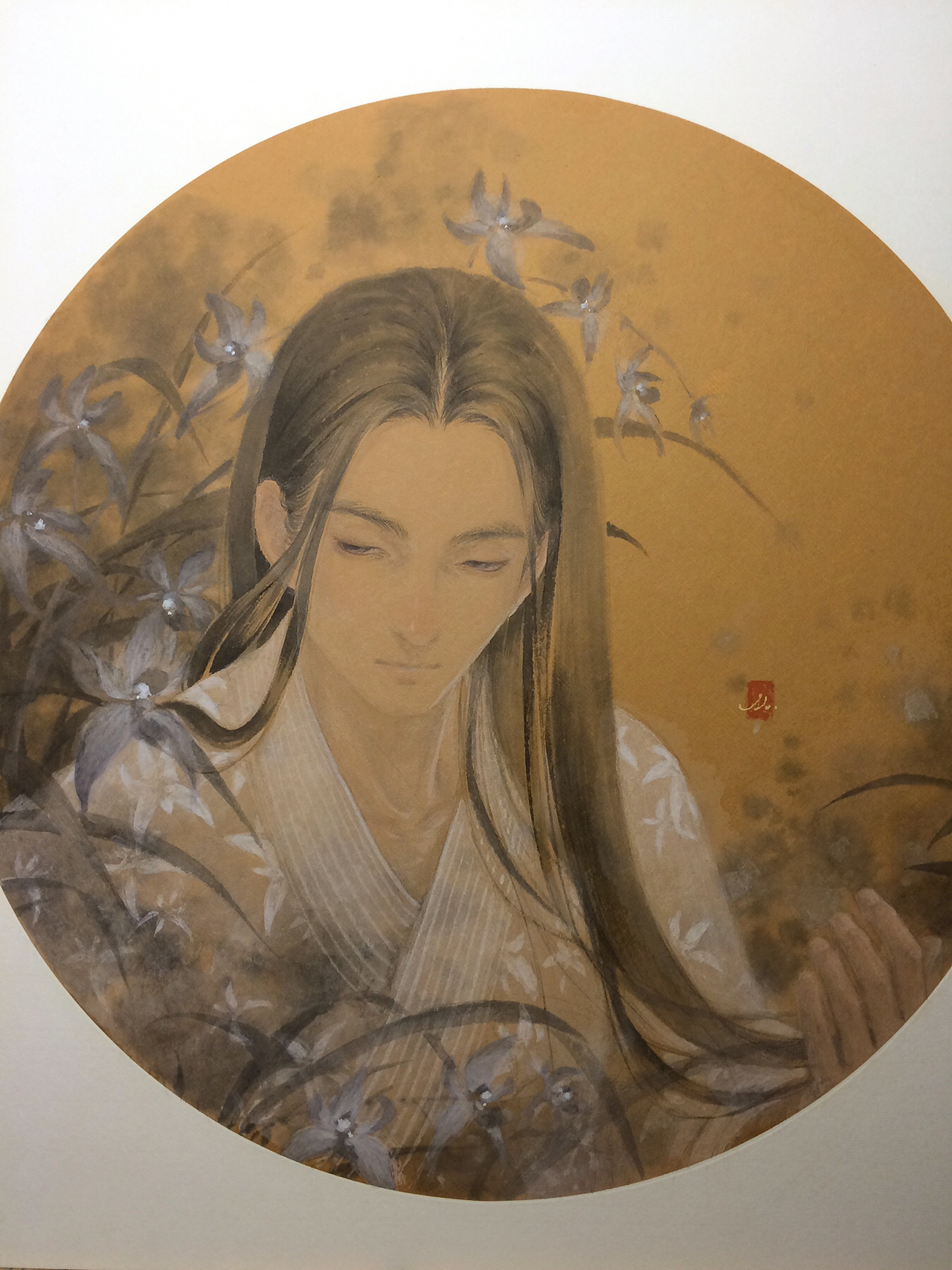 早期新国画|《幽兰》(二)手绘古风水墨工笔艺术插画