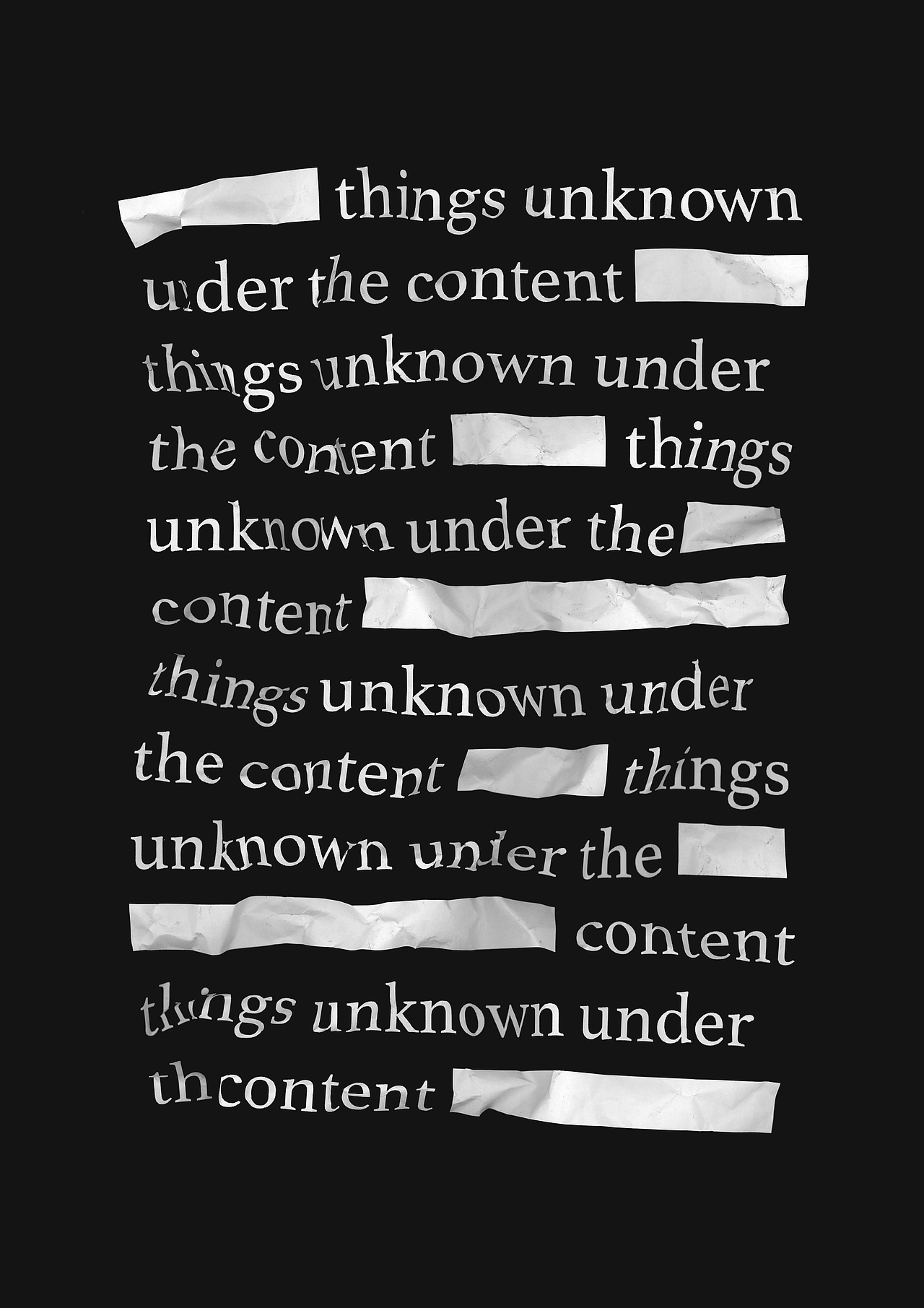 THINGS UNKNOW UNDER THE CONTENT（图ZODgyMjQxMzY=） - 海报 - 站酷设计师Coda_Liu原创素材 - 站酷ZCOOL