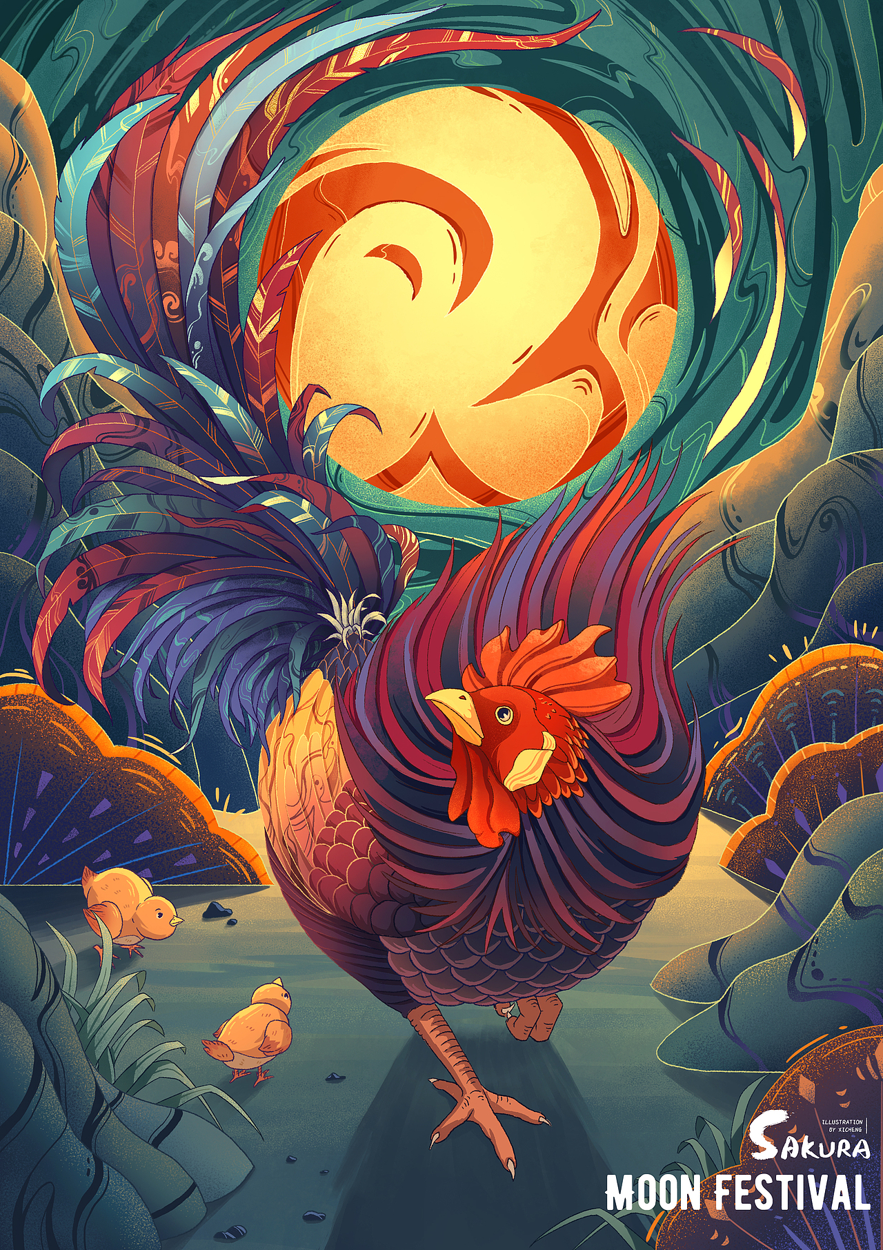 十二生肖中秋图（图ZMjcwNDU0MzA4） - 创作习作 - 站酷设计师西城Sakura原创素材 - 站酷ZCOOL