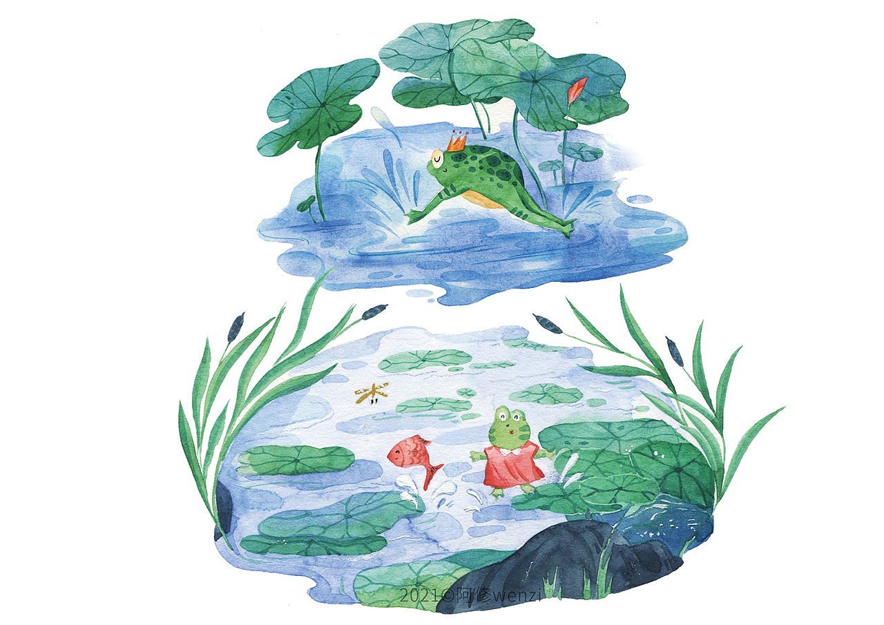 儿童文学作品《爱上一朵云》水彩手绘（图ZMjU2MDI4NjI0） - 儿童插画 - 站酷设计师阿修wenzi原创素材 - 站酷ZCOOL