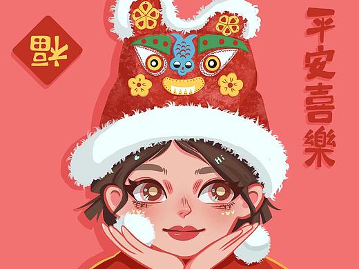 新年插画 卡通头像