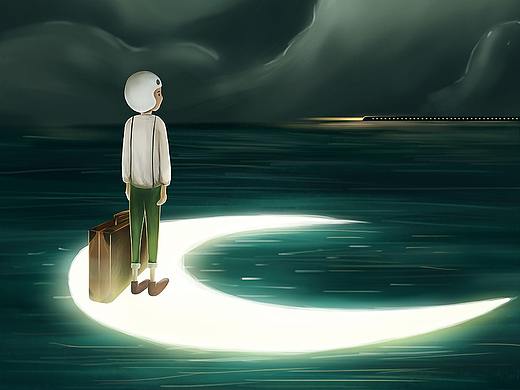 第38夜：《遠(yuǎn)方》（個人主頁-ZNDIyMTYyNTY=） - 繪本 - 站酷設(shè)計(jì)師超J馬里奧原創(chuàng)素材 - 站酷ZCOOL