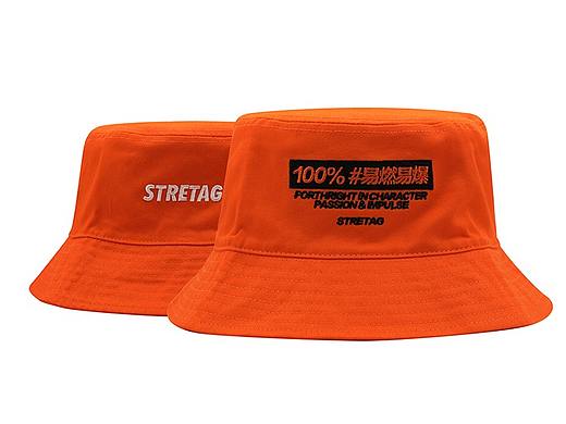 街头品牌STRETAG®”100%易燃易爆”双面渔夫帽原创潮牌