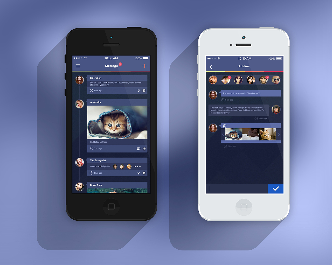 Social network users UI（图ZMTA3NTIyNTI=） - 主题/皮肤 - 站酷设计师ywih原创素材 - 站酷ZCOOL