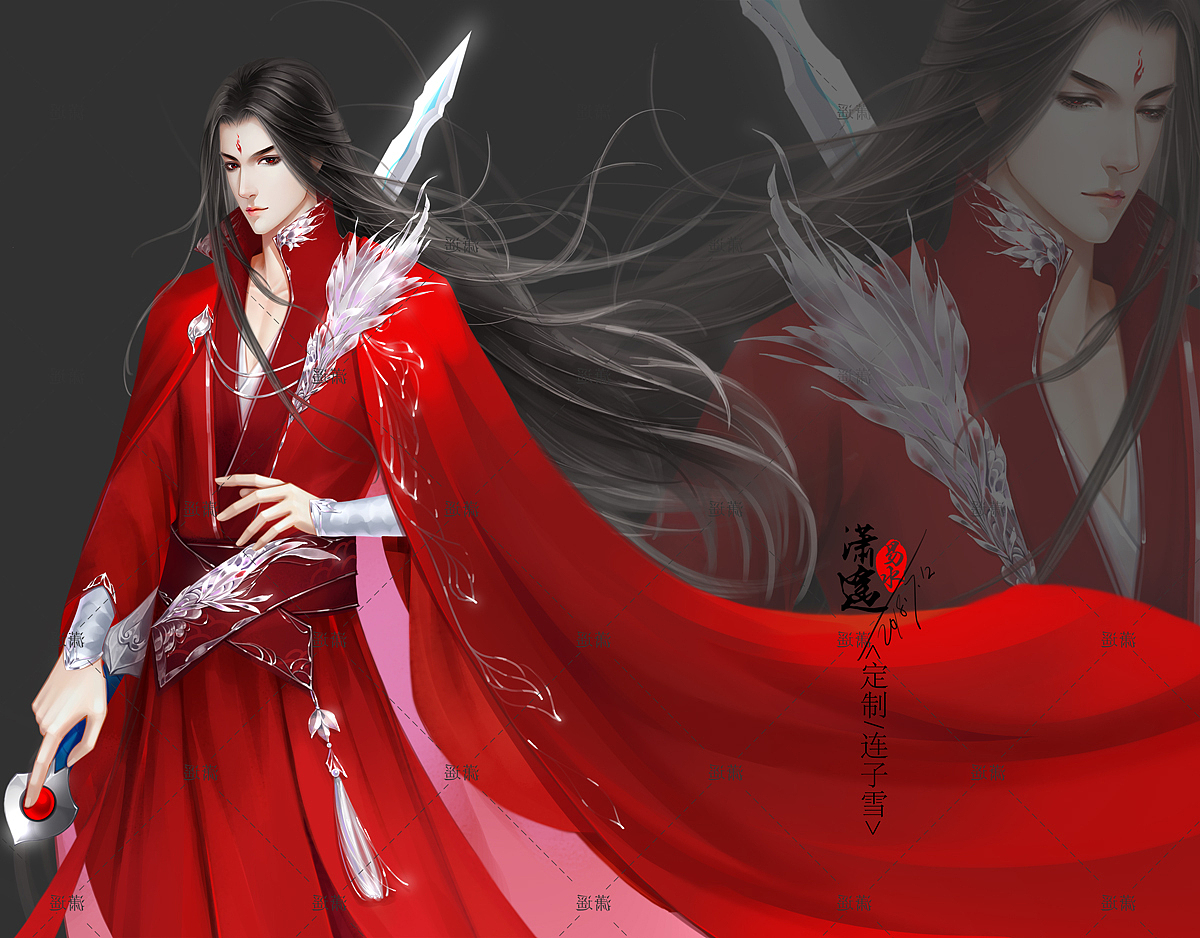 已完售 一套古风美男立绘人设（图ZMTI3NzcwNzEy） - 商业插画 - 站酷设计师易水潇遥原创素材 - 站酷ZCOOL