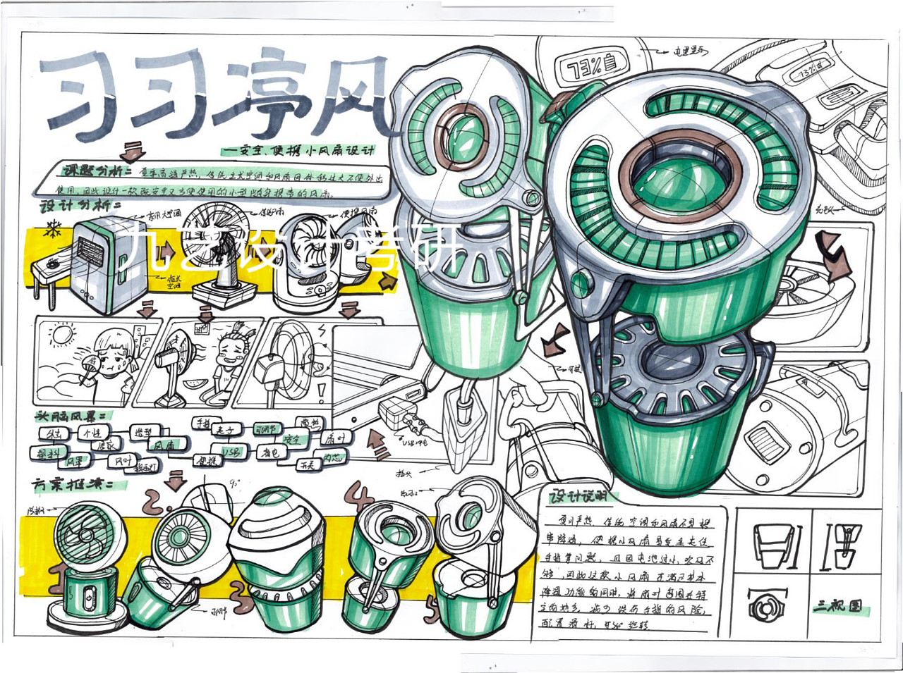 产品设计考研快题（图ZMTc5NDI1MTQw） - 其他工业/产品 - 站酷设计师爱画画的满锅原创素材 - 站酷ZCOOL