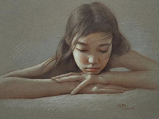素描淡彩