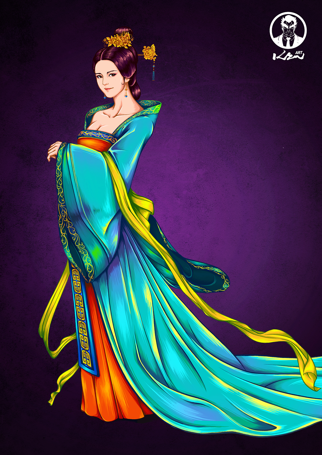 神魔系列插画习作之虎凤呈祥