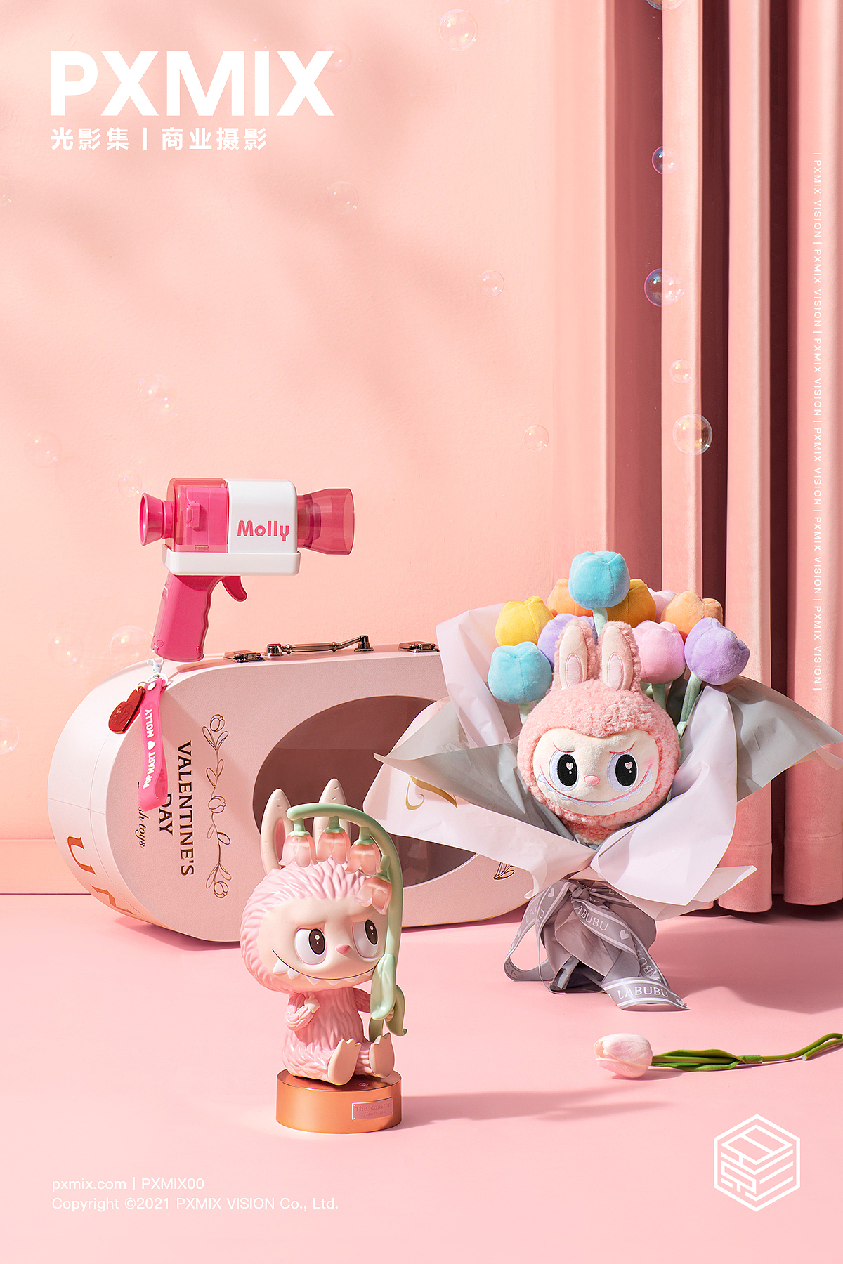 潮玩周边丨泡泡玛特 情人节 手机壳 x 泡泡机 x 光影集（图ZMjg3NzYxMTY4） - 产品摄影 - 站酷设计师光影集原创素材 - 站酷ZCOOL