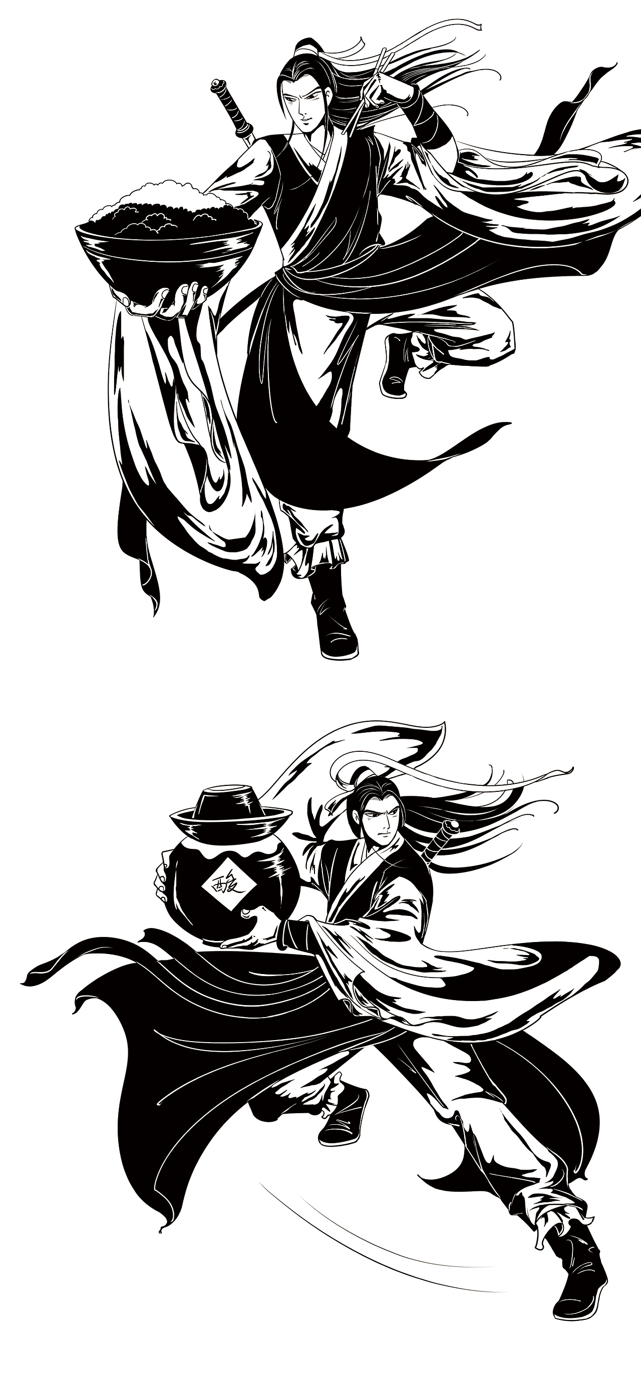 江子牙卡通IP-酸菜魚(yú)店插畫(huà)（圖ZMTYzMTY0NDU2） - 商業(yè)插畫(huà) - 站酷設(shè)計(jì)師正午文化原創(chuàng)素材 - 站酷ZCOOL