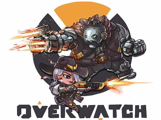 《OVERWATCH》设计的艾什Q版和同人漫画