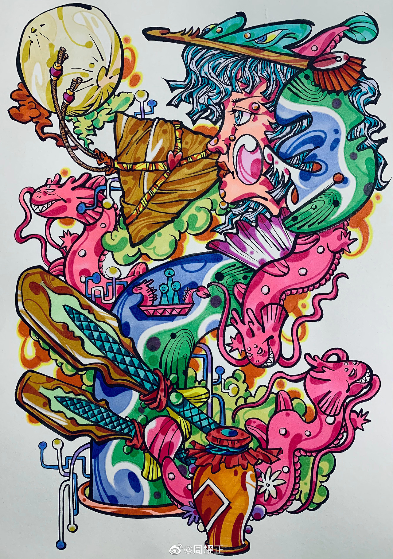 马克笔手绘一|插画|创作习作|菠萝正_原创作品-站酷zcool