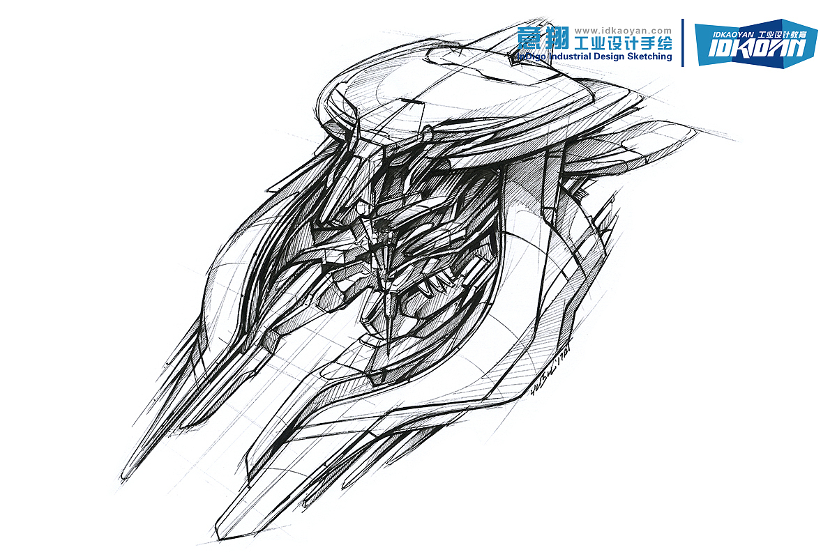 意翔设计艺术中心 意翔工业设计手绘 线稿作品