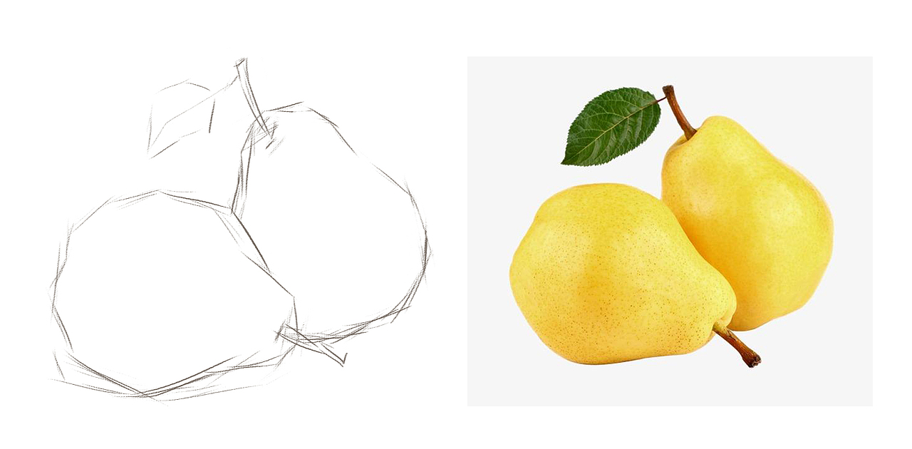第4集：水果PS板绘-梨子绘制过程（图ZMjAxODQzNTQ4） - 创作习作 - 站酷设计师我是十六原创素材 - 站酷ZCOOL