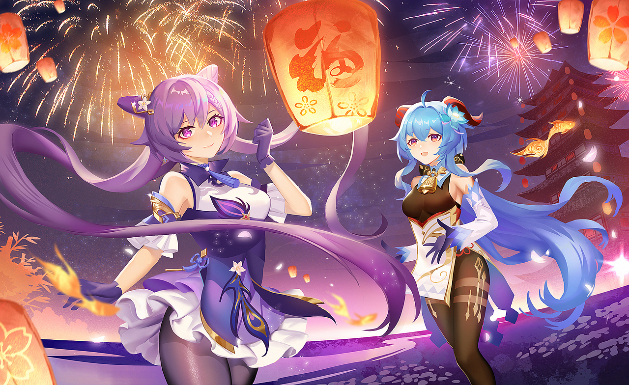 原神同人插画（图ZMzAwMzQ1MTA4） - 商业插画 - 站酷设计师软面条原创素材 - 站酷ZCOOL